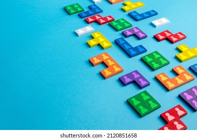 Teams for building a new company. Start a new business. Retraining and training, education. Sociology and future professions. Human resources management. Employment agency. Open position - Shutterstock ID 2120851658