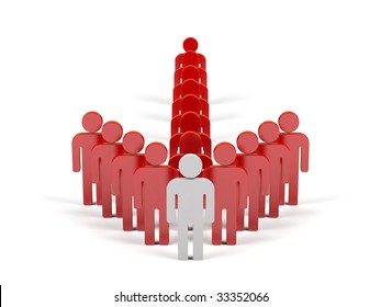 Red Man Standing Arms Wide Open Stock Illustration 163302728 | Shutterstock