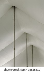 Teamwork By Design: Ceiling Of Long Tent, Supported By Tall Poles, For Spring Garden Sale