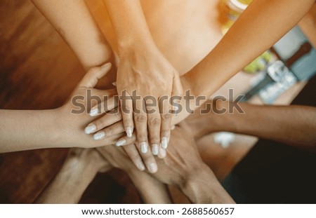 Teamwork, collaboration, unity in working, great group unity, goals for success in work and business growth.