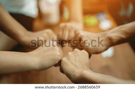 Teamwork, collaboration, unity in working, great group unity, goals for success in work and business growth.