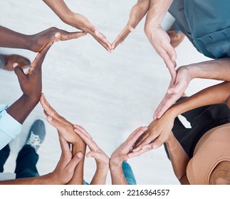 Teamwork hands, heart and diversity partnership, business people support or community care, motivation and trust. Above group team building for charity, kindness and global solidarity, love and hope - Powered by Shutterstock