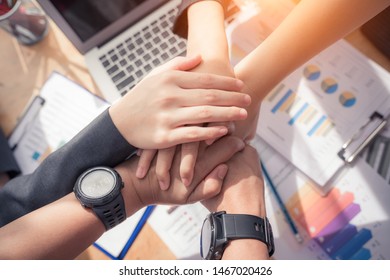 Teamwork Join Hands Support Together Concept 