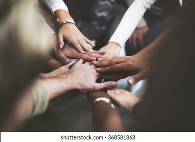 Teamwork Join Hands Support Together Concept - Shutterstock ID 368581868
