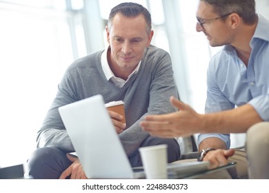 Teamwork, research or business people with laptop in office for collaboration, audit planning or creative strategy. Corporate, manager or team in business meeting, idea discussion or team building - Shutterstock ID 2248840373