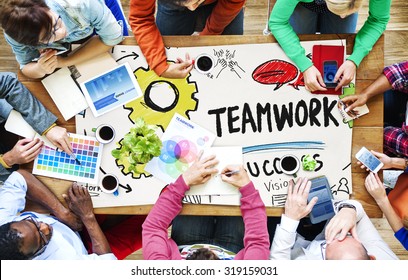 Teamwork Team Collaboration Connection Togetherness Unity Stock Photo ...