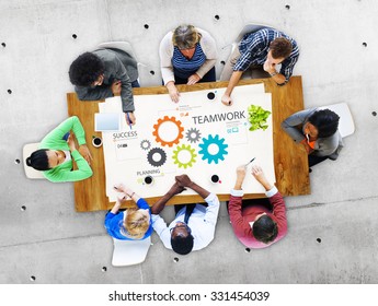 Group Diverse Business People Meeting Gears Stock Photo (Edit Now ...