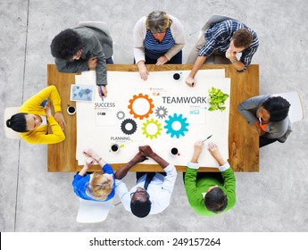 Teamwork Team Group Gear Partnership Cooperation Stock Photo (Edit Now ...