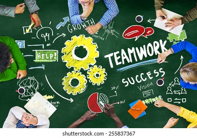 Teamwork Team Collaboration Connection Togetherness Unity Stock Photo ...