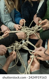 Teamwork, tor view, unity concept, team spirit