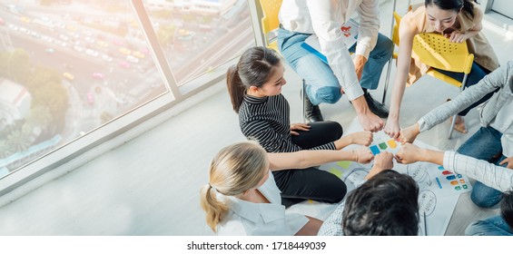 Teamwork,partnership And Social Connection In Business Join Hand Together Concept.Hand Of Diverse People Connecting.Power Of Volunteer Charity Work, Stack Of Peoples Hands.