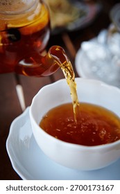 teapot and cup of tea