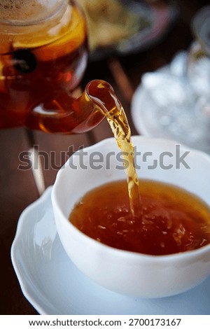 teapot and cup of tea