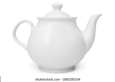 The teapot on white background