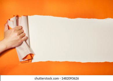 Tear The Orange Paper, Human Hand