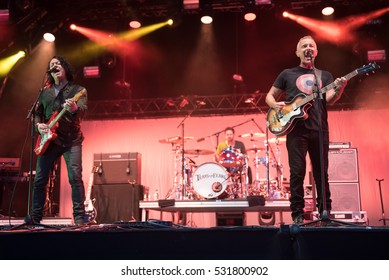 Tears For Fears Perform At Camp Bestival, Lulworth Castle, Dorset UK On 31 July 2016.  Pictured: Roland Orzabal And Curt Smith


