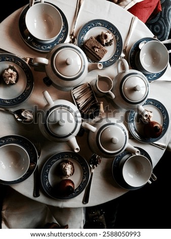 Teaset at the breakfast table