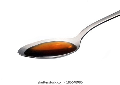 Teaspoon With Medicine Syrup.Broth Spoon.