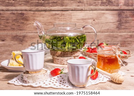 Image, Stock Photo teatime Beverage Drinking