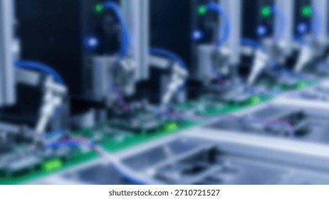 Tech Assembly Line Precision Robotics in a Modern Factory.