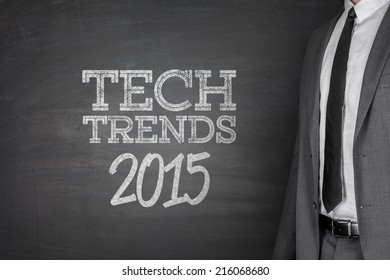 Tech Trends 2015 Concept On Black Blackboard