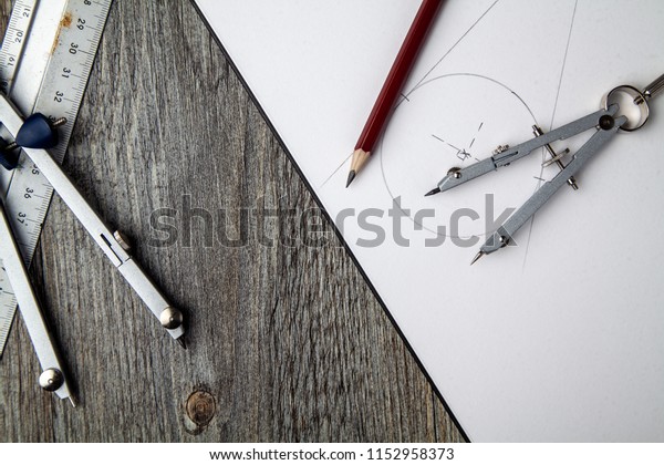 Technical\
Drawing with Compass, Pencil & Steel\
Rule