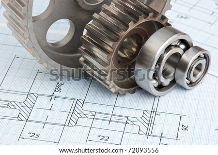 technical drawing and tools
