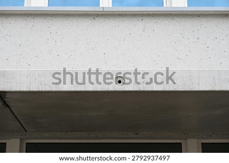 Technical Opening in Concrete Building Element Close-Up Detail