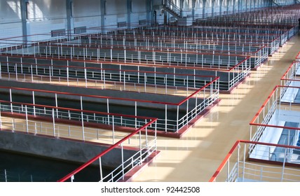 Technical pool for water treating