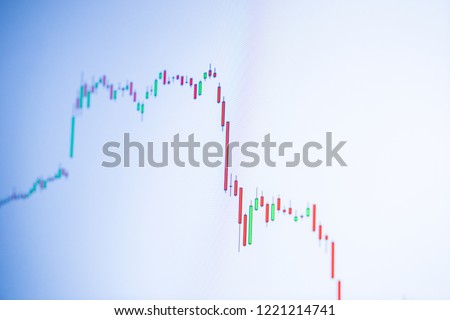 Technical Price Graph Chart On Computer Stock Photo Edit Now - 