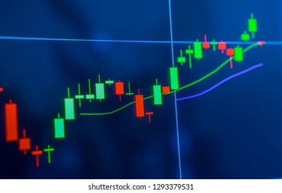 Technical Price Graph Indicator Red Green Stock Photo 1293379531 ...