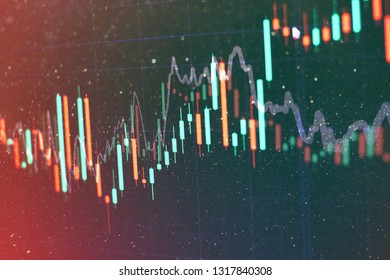 Technical Price Graph Indicator Red Green Stock Photo (Edit Now) 1317840308