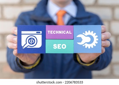 Technical SEO Finance Business Concept. Technical SEO Web Marketing. Digital Content Search Optimization. - Shutterstock ID 2206783533