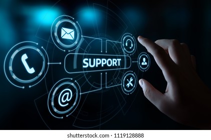 Technical Support Center Customer Service Internet Business Technology Concept.