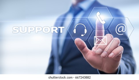 Technical Support Center Customer Service Internet Business Technology Concept