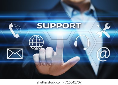 Technical Support Center Customer Service Internet Business Technology Concept.