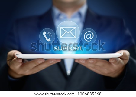 Technical Support Center Customer Service Internet Business Technology Concept.