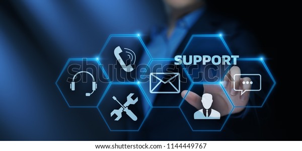 Technical Support Center Customer Service\
Internet Business Technology\
Concept.
