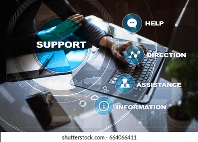 Technical support. Customer help. Business and technology concept.