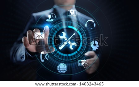 Technical support customer service guarantee quality assurance concept.