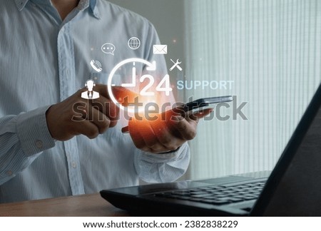 Technical Support Customer Service Internet Business Technology Concept. Contact us online help call center. IT helpdesk consulting, computer repair, maintenance, toolkit tech information digital icon