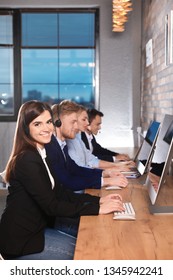 Technical Support Team Working In Modern Office