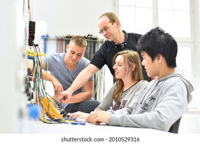 technical vocational training in industry: young apprentices and trainers in the classroom 
