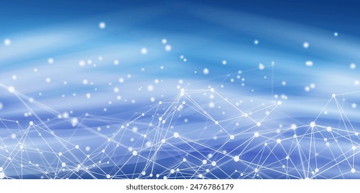 Technology background, Abstract line network