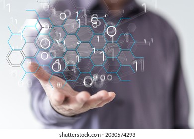 Technology background. Big data concept. Binary