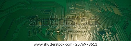 Technology background with circuit board. Electronic computer hardware technology. Motherboard digital chip. Tech science texture.