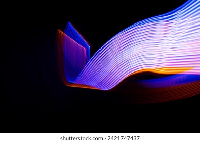 Technology background design elements. Blue neon lines. High quality photo