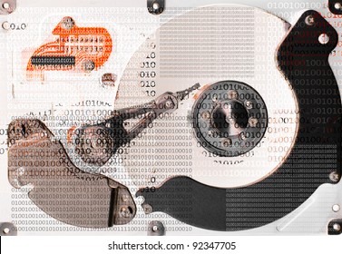 technology background  hard disk