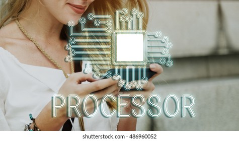 Technology Circuit Processor Innovation Network Concept
