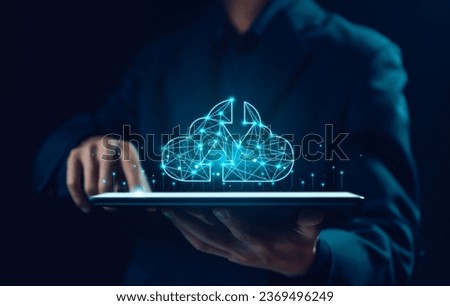 technology cloud data storage, backup service on the internet network. concept of solution big data, information system security, business digital server. application platform connect technology
